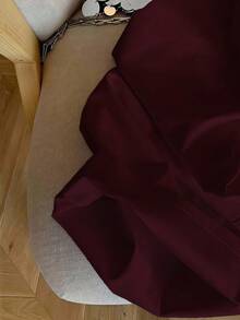 SHEIN EZwear Women's Casual Vacation Wide Leg Pants, Suitable For Summer, Suitable For Vacation,Fall,Fall Clothes For Women - Burgundy - View 8
