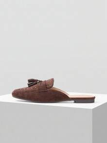 MOTF CÓMODAS BAILARINAS MINIMALISTAS DE PUNTERA REDONDA PARA MUJER EN COLOR ALBARICOQUE - Café integral - Ver 4