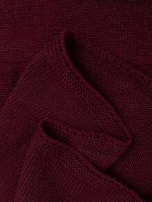 EMERY ROSE Women's Elegant Commuter Solid Color Belted Knit Dress, Autumn/Winter