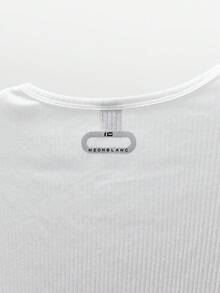 NEON BLANC 男士街头时尚针织圆领字母图案长袖T恤，秋季款 - 白色 - 查看 5