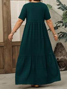 SHEIN CURVE+ Plus Size Dress For Beach Holiday,Summer Outfits For Womenbeach Outfits For Woman/Beach Dress/Beach Vacation Outfits/Beach Essentials / Graduation/Tea Party Dress