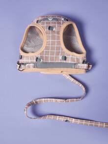 PETSIN Bestseller Plaid Pet Harness & Leash Set For Small/Medium/Large Dogs & Cats - Multicolor - View 5