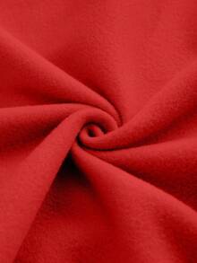 EMERY ROSE 圣诞搞笑猫咪印花圆领女式卫衣 - 紅色 - 查看 4