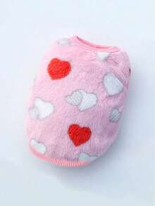 宠物狗/猫卡通法兰绒背心，小型犬秋冬季外套 - 彩色 - 查看 57