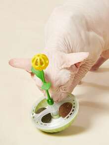 PETSIN 新款薄荷球翻滚猫咪自慰玩具安抚工具铃铛羽毛替换头逗猫棒玩具适合室内玩耍 - 彩色 - 查看 1