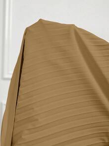 SHEIN Glorie 孕妇纯色重叠 V 领蝙蝠袖褶皱阔腿连体裤 - 卡其色 - 查看 5