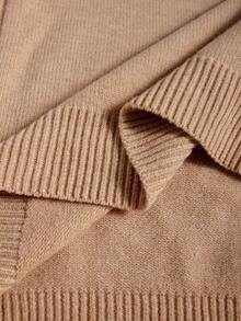 Manfinity Homme Men's Casual Solid Color Zipper Half-Placket Raglan Sleeve Sweater, Autumn/Winter Khaki Polo Sweater, Men's Warm Sweater, Lapel Sweater, Men's Sweater, Knitted Pullover It Is Great For Couples And Makes An Excellent Gift Idea For Boyfriends Or Husbands Quarter Zip Sweater Men Men Sweater Mock Neck Men Cashmere Men S Clothing Turtle Neck Men