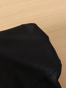 2件套女童牛仔破洞长袖蝴蝶结外套，黑色针织连体裤套装，时尚儿童秋季套装 - 藍色 - 查看 8