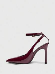 CUCCOO BIZCHIC Nouveaux talons hauts à bout pointu polyvalents pour femmes - Rouge foncé - Voir 9