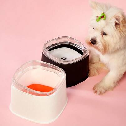 PETSIN Pet Floating Water Bowl - Large Capacity, Anti-Choking, No Wet Mouth For Cats & Dogs, Pet Water Dispenser