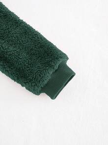 Cozy Pixies Baby Boy Cartoon Rabbit Ear Hooded Thickened Jumpsuit Baby Winter Jumpsuit Warm Jumpsuit For Baby Baby Fleece Jumpsuit Green Baby Boy Jumpsuit Baby Coat Jumpsuit - Dark Green - View 4