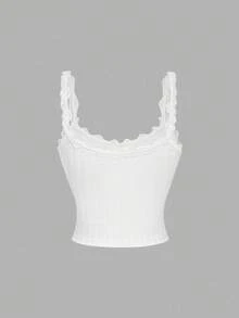 SHEIN MOD Bộ 3 áo hai dây dễ phối đồ cho nữ, bộ 3 áo dệt kim màu pastel đa năng, thích hợp cho Lễ Tạ ơn, Giáng sinh, Năm mới, áo ba lỗ xếp ly ren phối nơ, áo ba lỗ, mùa thu, áo nơ, áo đi học dễ thương, áo đi học trở lại trường - Nhiều màu - Xem 7