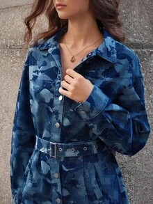 Selenza Mature & Elegant Casual Women Denim Dress