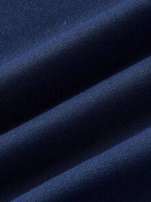 Maija Kids Maija Kids Navy Blue Peter Pan Collar Sweatshirt For Girls Cute Eyelet Embroidery Drop Shoulder Pullover Kids Sweater In Polyester For Everyday Casual Wear Fall Winter