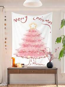 Cirelle أفضل مبيعًا سجادة شجرة عيد الميلاد / شجرة صنوبر - خلفية ديكور غرفة احتفالية، لوحة جدارية بسيطة للاستخدام في مشاهد متعددة