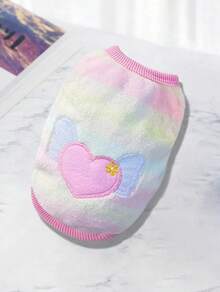 宠物狗/猫卡通法兰绒背心，小型犬秋冬季外套 - 彩色 - 查看 23