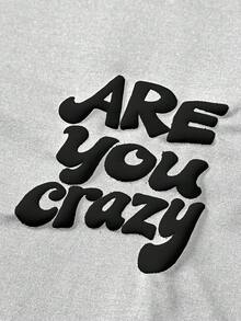 Chillumni Letter Print Men's Loose Fit Casual Round Neck Short Sleeve T-Shirt - White - View 6