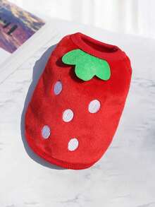 宠物狗/猫卡通法兰绒背心，小型犬秋冬季外套 - 彩色 - 查看 56