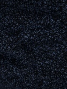 Calmiston Suéter de punto acanalado con bloques de color, estilo blogger para hombres, de manga larga y tipo cardigan, casual y versátil, para otoño/invierno - Azul Marino - Ver 6
