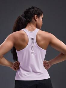 Powerista Top tank deportivo unicolor de espalda nadadora - Lila Púrpura - Ver 8