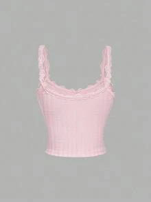 SHEIN MOD Bộ 3 áo hai dây dễ phối đồ cho nữ, bộ 3 áo dệt kim màu pastel đa năng, thích hợp cho Lễ Tạ ơn, Giáng sinh, Năm mới, áo ba lỗ xếp ly ren phối nơ, áo ba lỗ, mùa thu, áo nơ, áo đi học dễ thương, áo đi học trở lại trường - Nhiều màu - Xem 6