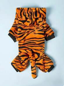 Zazumi 1Pc Pet Hoodie, Winter Warm Tiger Costume Teddy, Bichon, Small Dog And Cat Clothes