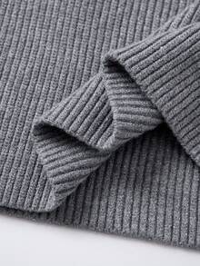 Maija Kids Young Girl Casual Solid Color Cable Knit Sweater And Mini Skirt Set, Autumn/Winter Fall - Light Grey - View 5