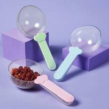 PETSIN 1PC Portable Pet Food Scoop Multi Function Measuring Spoon 3 Colors For Dogs Cats Feeding Grooming Travel Camping Home Kitchen Supplies Pet Accessories