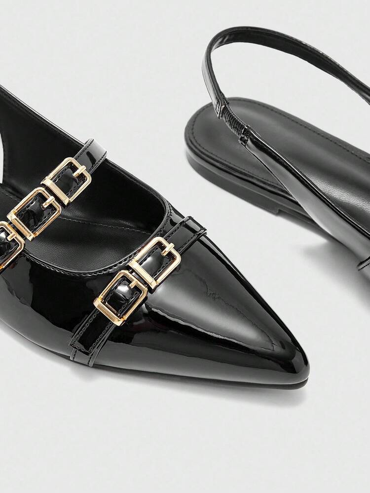CUCCOO BIZCHIC New Flat Pointed Toe Casual Fashion Korean Style Strap Women Shoes
