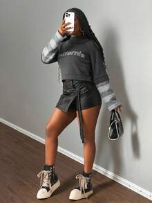 Slaydiva Trang phục nữ mới cho Giáng sinh, Halloween, Thu Đông, Phong cách thường ngày, Đường phố, Ngọt ngào, Thể thao, Hẹn hò hàng ngày, Tiệc sinh nhật, Công sở, Mùa tựu trường, Phong cách sinh viên, Đi chơi, Sinh nhật, Cổ tròn Y2K, Kỳ nghỉ, Tay ngắn, Sọc, Tay dài, Áo chui đầu ngắn, Logo tiếng Anh, Áo len màu xám đậm, Áo len nữ - Xám - Xem 10