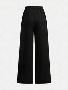 SHEIN Girlism 少女休闲街头风格必备基础百搭休闲宽松运动裤，杏色，适合秋季、冬季和返校季 - 杏色 - 查看 8