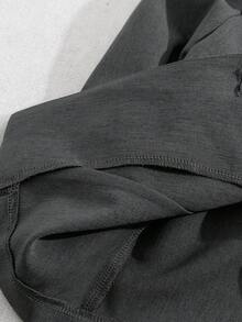 Franclia 女士时尚秋冬西装外套和裤子 - 深灰色 - 查看 7