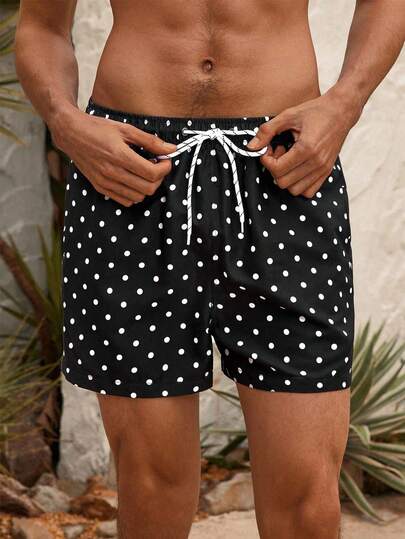 Manfinity VDAYZ Men's Beach Shorts Couples Matching Swimwear Drawstring Waist Front Tie Pocket Black And White Allover Print Resort Casual Hawaiian  Men And Women Matching Swimwear Matching Bathing Suits For Men And Women Couple Bathing Suit Set His And Hers Swimwear Beach Outfit For Men And Women Couple