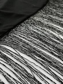 Viva Relle Plus Size V-Neck Shiny Fabric Top With Fringe Sleeve Decor, Fitted Flare Leg Jumpsuit, Suitable For Daily Wear, Festivals, Parties