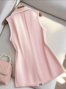 GlowEve CURVE Women's Sleeveless Contrast Color Vest Waistcoat Jacket