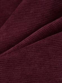 Elamini Rochie casual fără mâneci din catifea reiată violet pentru femei - Violet - Vizualizare 3