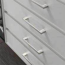 1 pieza Manija simple de aleación de aluminio cepillado negro para gabinete de cocina, cajón, puerta de vidrio, armario, mueble - Herraje para muebles - Multicolor - Ver 5