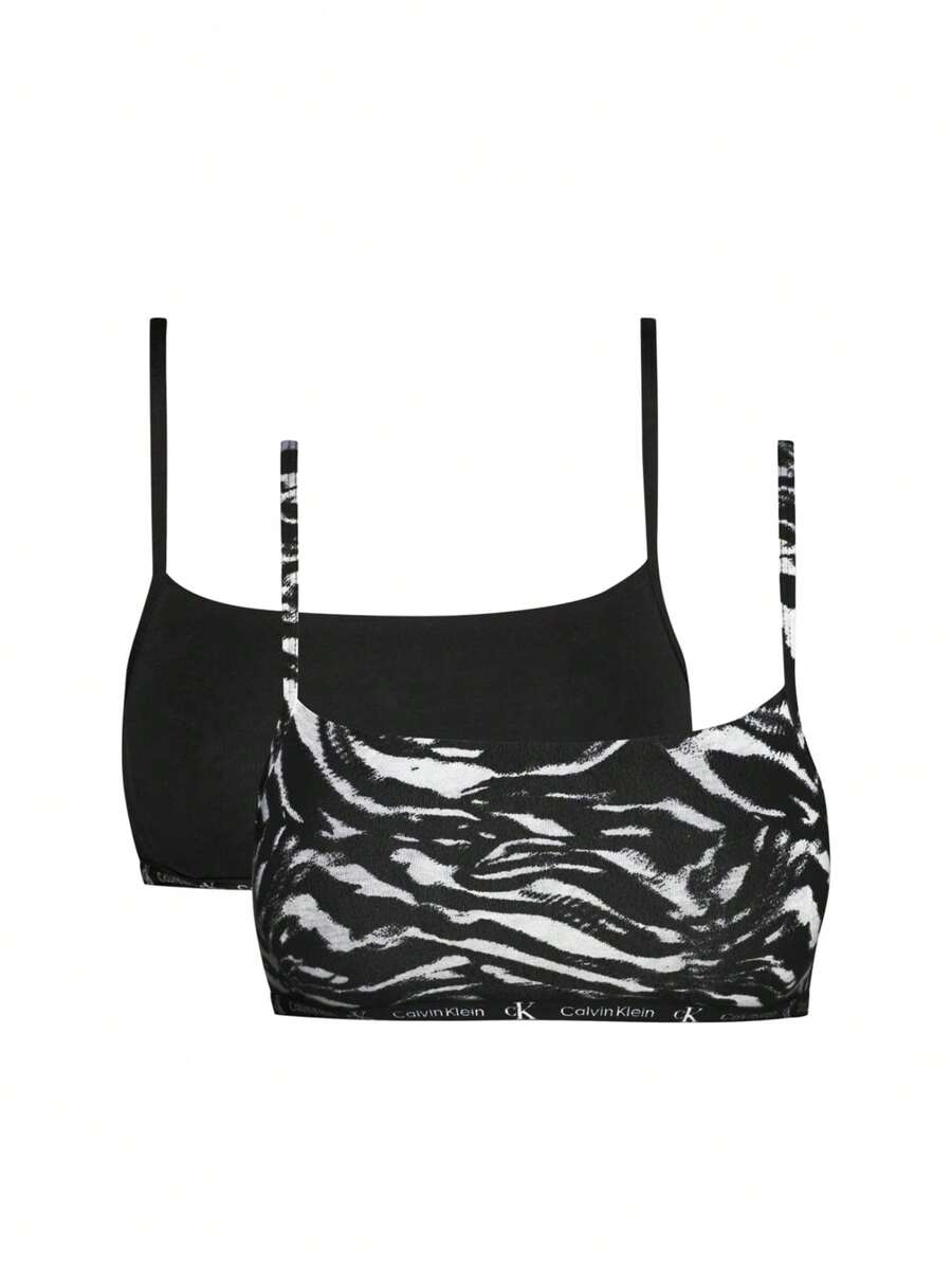 Calvin Klein UNLINED BRALETTE 2PK - Black/White - View 1