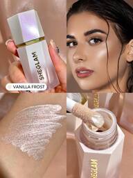 SHEGLAM Iluminador LíQuido Glow Bloom-Iluminador En Crema En Gel Vanilla Frost Acabado Brillante Y HúMedo Iluminador De Larga DuracióN No Se Apelmaza Resistente Al Agua Maquillaje Navidad Invierno S Regalos Iluminador Brillos Marca Belleza Maquillaje CosméTico Para Mujeres NiñAs Perfecto Para Invierno Ideal Para Y2K Elegante Moda Adecuado Para CumpleañOs Navidad Regalo Fiesta Listo Mejor Color