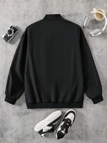 SHEIN Mirajuku Giacca casual con colletto alla coreana e stampa di dinosauri per ragazzi adolescenti