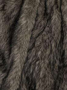 SHEIN ICON 女士蓬松连帽衫粉色刺绣休闲户外街头风格短款拉链夹克，适合秋冬女士 - 粉色 - 查看 12