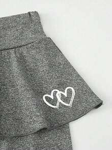 Sparklyn 2 件套女童休闲优雅公主蝴蝶结和蝴蝶图案印花裙和紧身裤套装，适合春夏季、假日、夏季、旅行