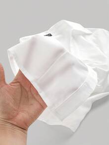 SHEIN MOD Turndown Collar Long Sleeve Contrast Color Chest Ruched Black & White Contrast Color Shirt,Black Shirts,Button Down Blouse,Long Sleeve Women Shirts,Collared Women Shirt,Work Women Shirts,Dressy Shirts,V Neck Shirt