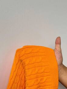 BamGleam Bộ 2 áo len nữ, màu cam, phong cách tối giản thường ngày, thu/đông - trái cam - Xem 8