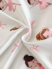 SHEIN Vintaside Kids 6 件套女童紧身套装，简约时尚，碎花长袖柔软舒适，3 件套家居服 - 彩色 - 查看 7