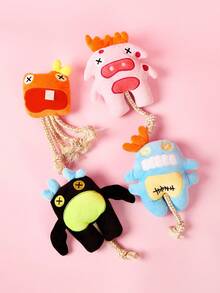 PETSIN 1 件绳索小海怪毛绒宠物声音玩具 - 耐用互动狗玩具，可咀嚼和咬