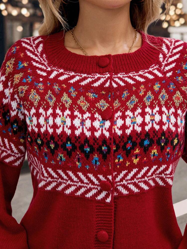 New Autumn/Winter Christmas Vibe Casual Loose Cozy Holiday Limited Edition Women Polo Sweater Sweaters For Women Long Sleeve Sweaters Christmas Jumper Christmas Sweater Christmas Women's Clothing Ugly Christmas Sweater Women Red Sweater