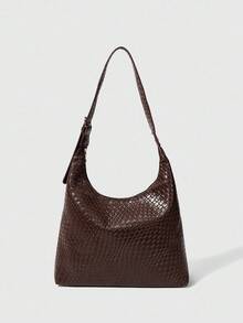 SHEIN BAE Fashionable Large Capacity Shoulder Tote Bag, Design For Women