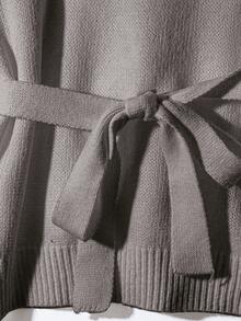 Franclia 2件套女士高端优雅针织毛衣，白色，秋冬 - 摩卡棕 - 查看 5