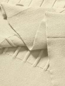 Calvornis Men's Casual Ribbed Knit Button-Front Cardigan, Autumn/Winter - Beige - View 7